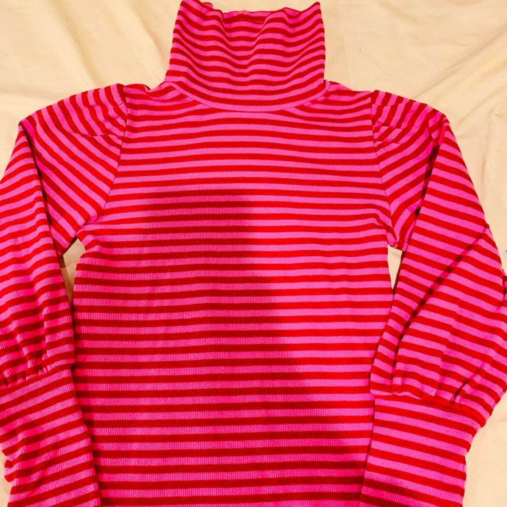 Nwot Gap Girls Turtleneck Balloon Style Sleeves With Ribbed Cuffs Striped Print Size Medium Gap Trendy Stretch Tops By Gap, Trendy Stretch Tops From Gap, Gap Long Sleeve Sweater With Ribbed Cuffs, Casual Ribbed Cuff Tops By Gap, Casual Gap Tops With Ribbed Cuffs, Gap Fitted Tops For Fall, Cute Winter Tops With Ribbed Cuffs, Cute Striped Long Sleeve Sweater, Gap Cotton Spring Sweater