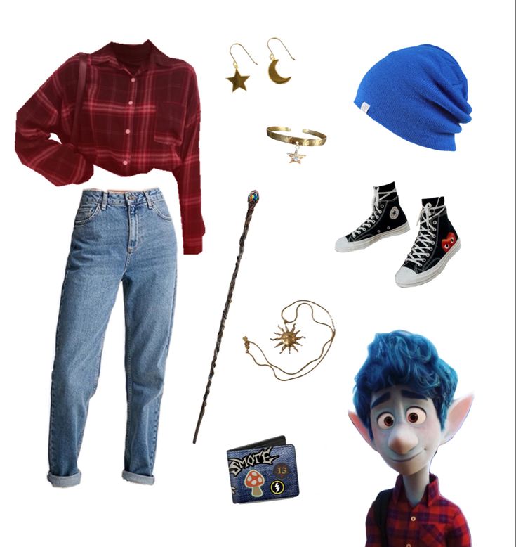 Onward Disneybound, Disneybound Outfits Pixar, Pixar Bound Outfits, Onward Costume, Pixar Outfits Disney, Ian Lightfoot, Pixar Outfits, Disney Character Outfits Women, Pixar Disneybound