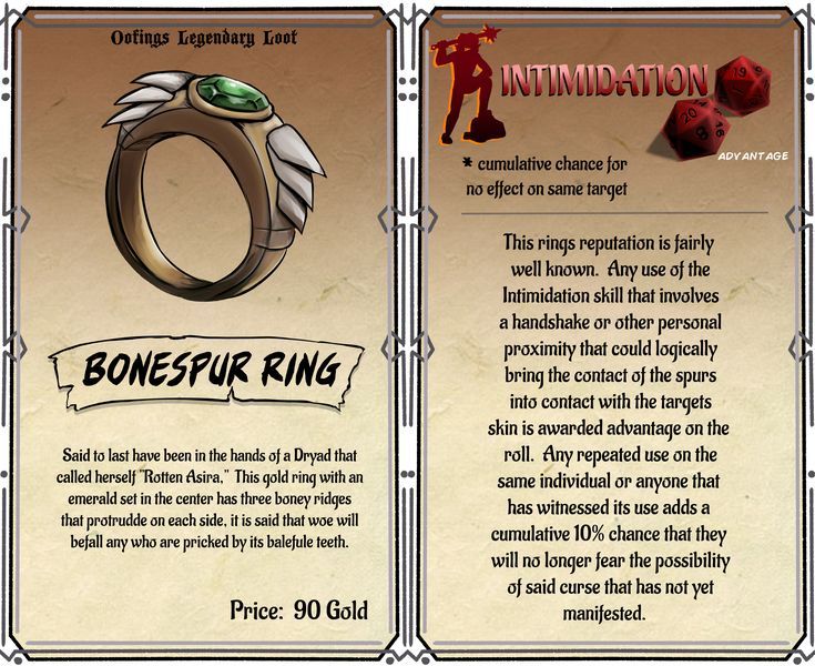 an image of two cards with the names of different types of rings and their meanings