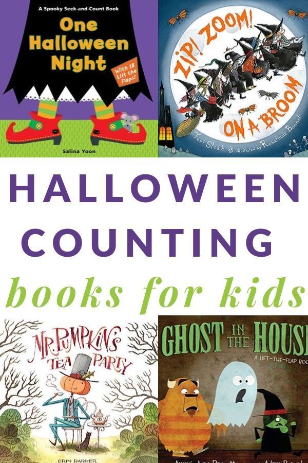 children's books about halloween and the book title is in white with black lettering