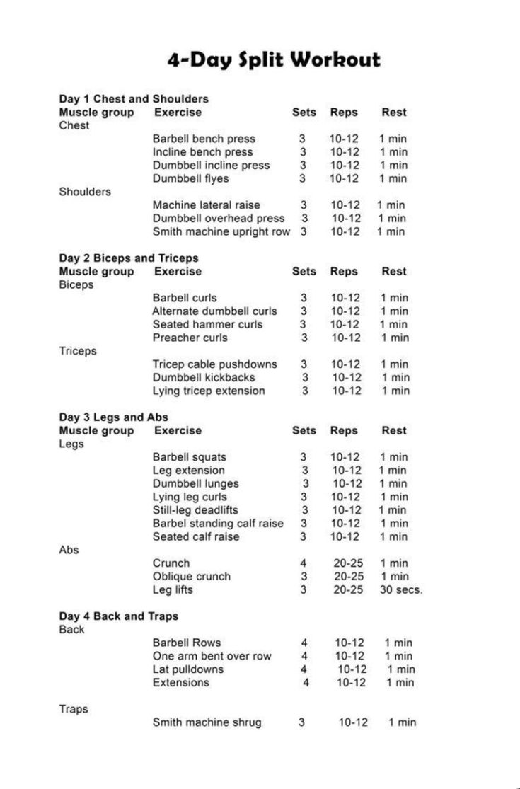 an exercise sheet with numbers and times on it