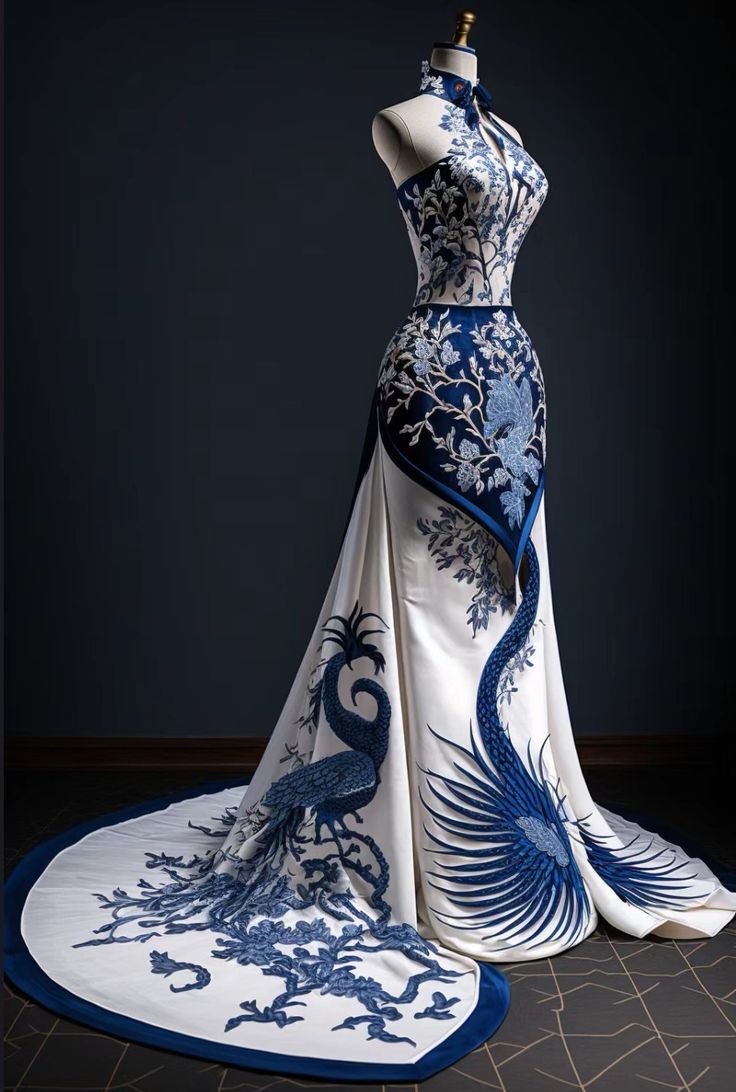 Tinghun Gown, Sangjit Dress, Chinese Princess Dress, Dress Bird, Party Points, Traditional Asian Dress, Fantasy Dresses, Fantasy Dress, Fashion Inspiration Design