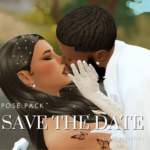 a couple kissing each other with the words save the date on it's forehead