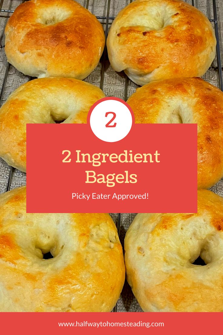 2 Ingredient Bagels Recipe Egg Bagels Recipe Homemade, Baked Bagels Recipe, Easy Homemade Bagels Recipes, Easy Bagel, Bagels 2 Ingredients, Yoghurt Bagel Recipe, 4 Ingredient Bagels, Three Ingredient Bagels Recipe, Bagels Recipe Homemade Healthy