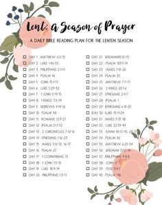 a printable list for the season of prayer with pink flowers and leaves on it