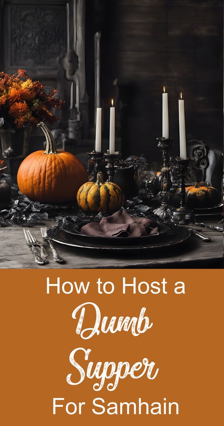 Want to host a uniquely enchanting Samhain event? Try a traditional dumb supper. Here's how. Samhain Food Traditional, Samhain Food Recipes, Samhain Party Ideas, Samhain Dinner Recipes, Samhain Traditions Recipe, Samhain Recipes Dinners, Samhain Meals, Samhain Dinner, Witch Seasons