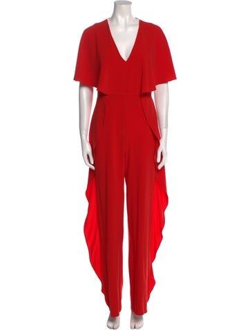 Halston Heritage JumpsuitRedRuffle EmbellishmentShort Sleeve with V-NeckConcealed Zip Closure at BackFit:Jumpsuits and Rompers by Halston Heritage typically fit true to size. Formal Solid Short Sleeve Jumpsuits And Rompers, Formal Short Sleeve Jumpsuits And Rompers, Formal Short Sleeve Jumpsuit Or Romper, Red V-neck Jumpsuits And Rompers, Chic Red Short Sleeve Jumpsuits And Rompers, Zimmermann Dress, Halston Heritage, Accessories Jacket, Outerwear Sweater