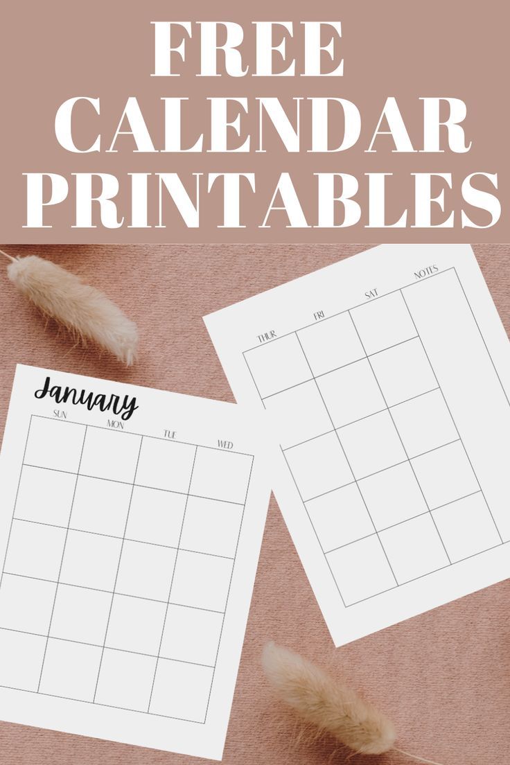 the free calendar printables are perfect for any type of planner, and they're