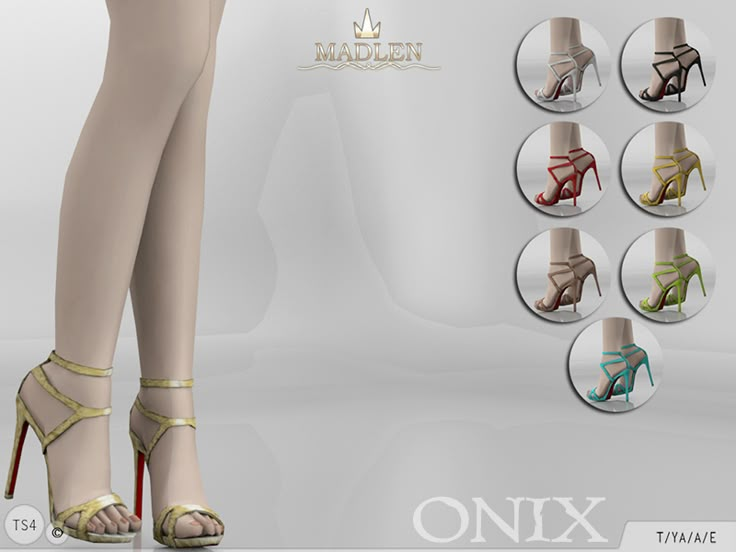 there are nine pairs of high heeled shoes on this website page, all in different colors and sizes