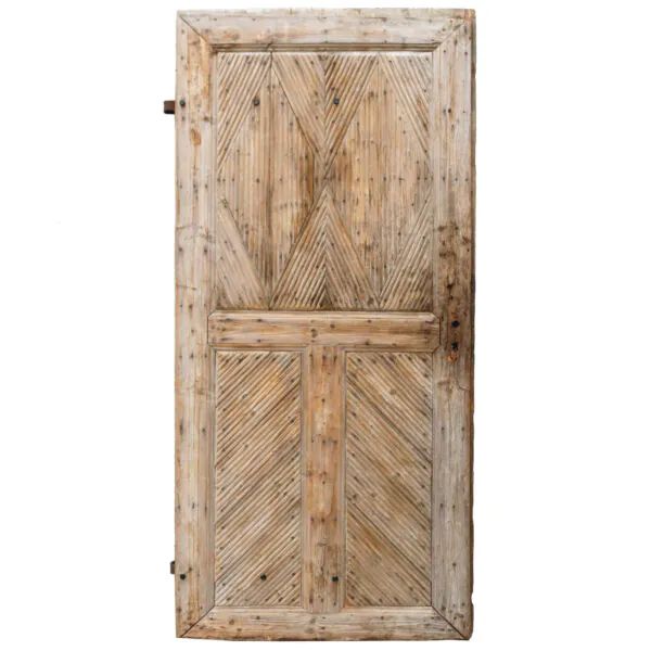 an old wooden door on a white background