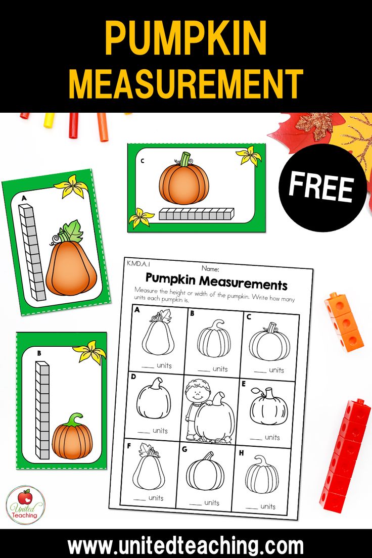 pumpkin measurement worksheet with free printables to help students practice their math skills