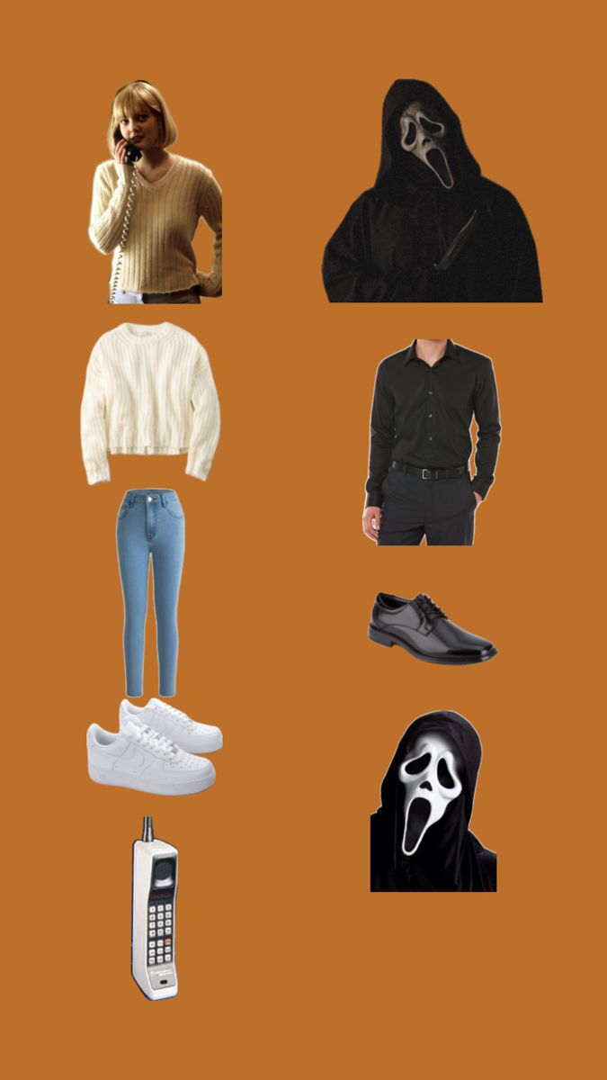 a collage of various items including shoes, sweaters and hoodie on an orange background