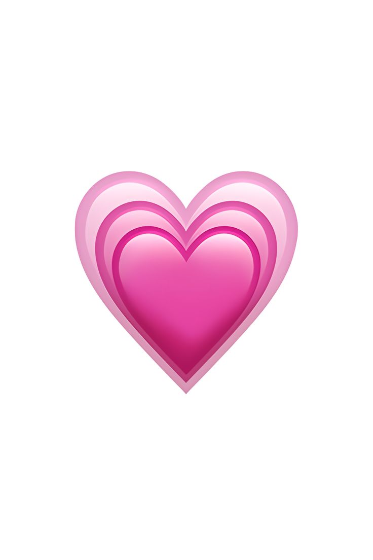 a pink heart on a white background