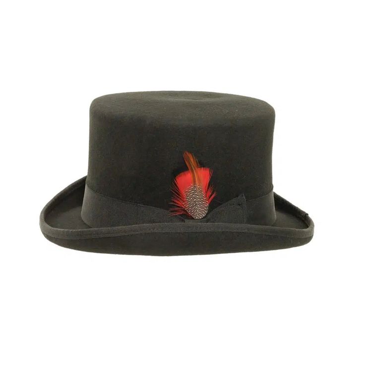 For the dapper gentleman, the Majestic | Men's Top Hat is a timeless classic that lends an air of sophistication and refinement. Crafted from sumptuous wool, this top hat exudes luxury, available in black and white carriage hat band and delicate ribbon and feather accents. Its exquisite craftsmanship will make you look and feel like a true gentleman. This sweatband is sewn in but don't sweat it. It comes with Free size adjustment pads to size it down. A $10 dollar value. White Carriage, Ribbon Feather, American Hat Makers, True Gentleman, Timeless Symbol, Wool Top, Dapper Gentleman, Hat Band, Top Hat