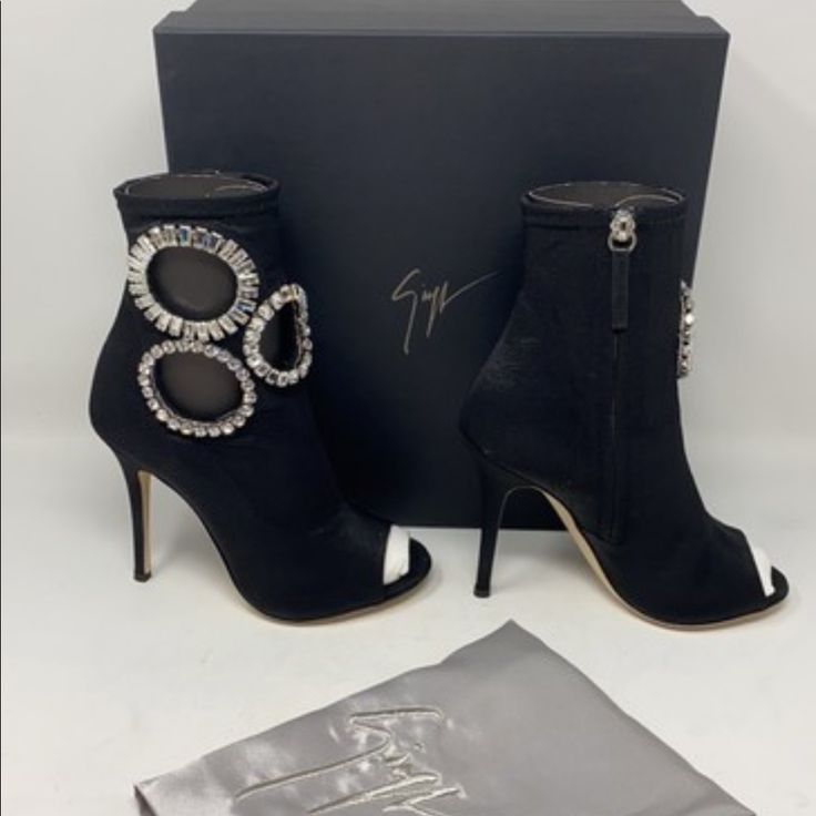 Authentic And New. Original Box And Dust Bag Included. Luxury Party Boots, Luxury Evening Boots With Round Toe, Luxury Open Toe Evening Boots, Elegant Boots With Round Toe For Cocktail, Designer High Heel Boots For Cocktail, Luxury Open Toe Formal Boots, Glamorous Open Toe Formal Boots, Luxury Round Toe Boots For Cocktail, Luxury Round Toe Cocktail Boots