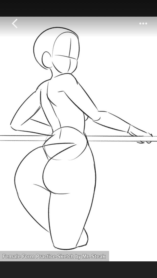 a drawing of a woman in tight pants