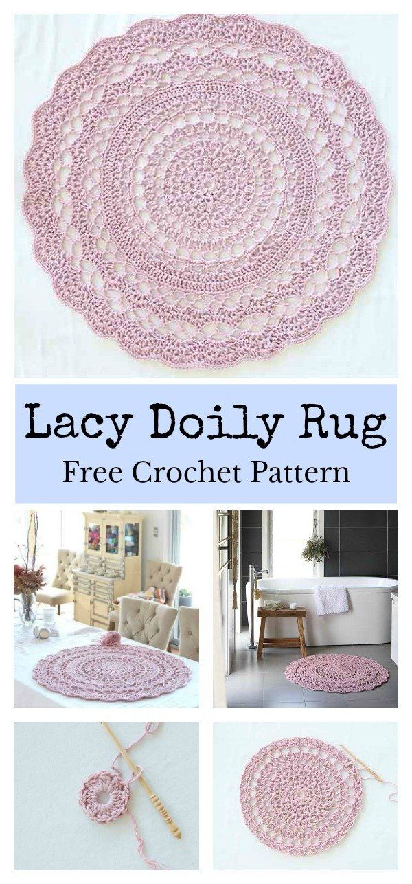 lacy doily rug free crochet pattern with pictures and instructions to make it