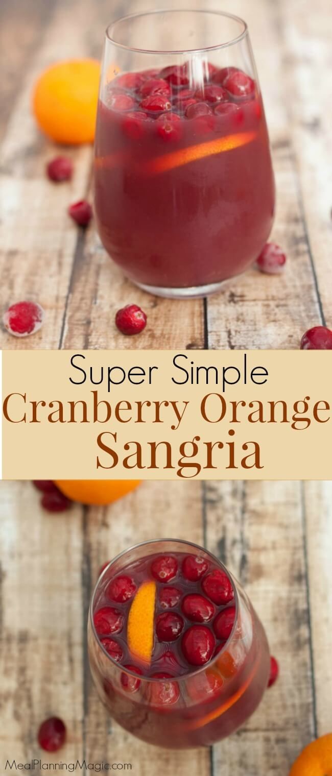 cranberry orange sangria is an easy and delicious drink for the holiday season