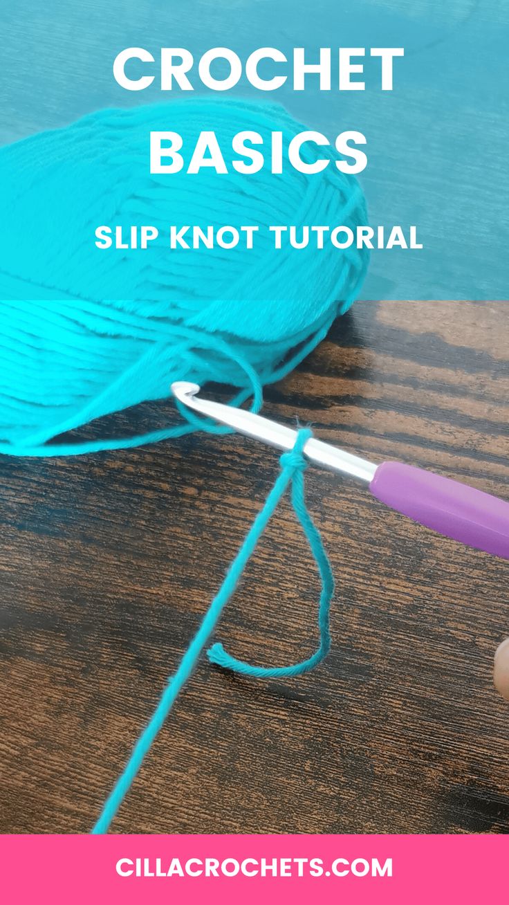 the crochet basics slip knot is being used to make an easy crochet project