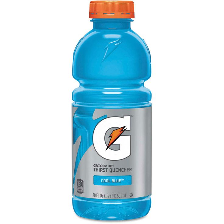 a bottle of gatorade water on a white background