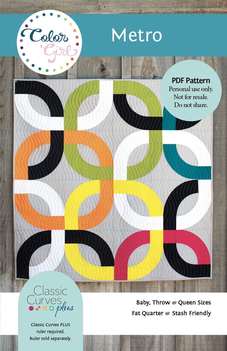 the pattern for this modern quilt is called metro