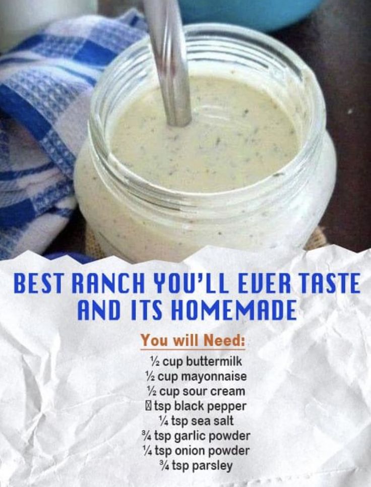 a recipe for homemade ranch dressing in a jar