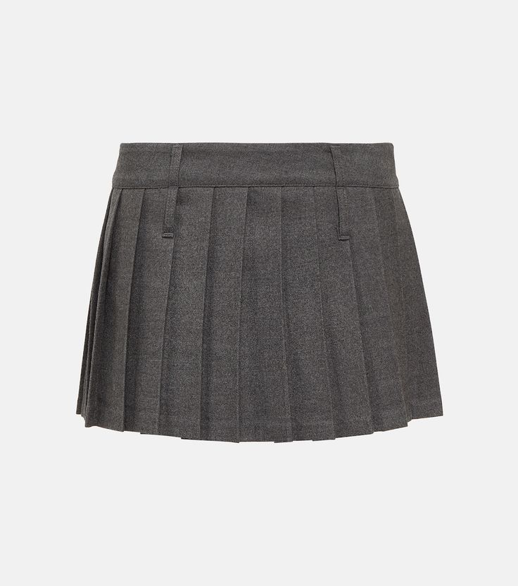 Blake pleated miniskirt in grey - The Frankie Shop | Mytheresa Pleated Miniskirt, Shop Skirt, Pleaded Skirt, Future Clothes, The Frankie Shop, Frankie Shop, Influencers Fashion, Wool Turtleneck, Skirts Online