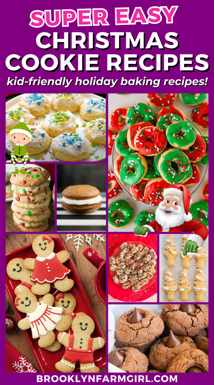 a collage of christmas cookie recipes with text overlay