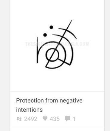 an instagram page with the caption protection from negative intentionss on it's screen