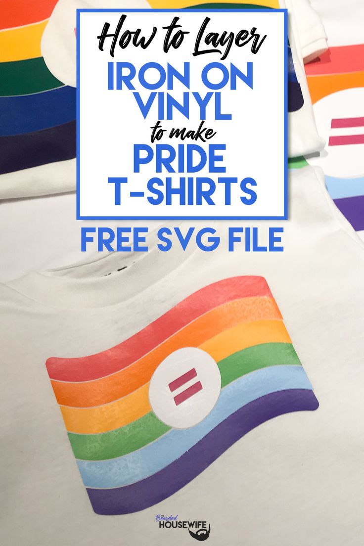 how to layer iron - on t - shirts with free svg file