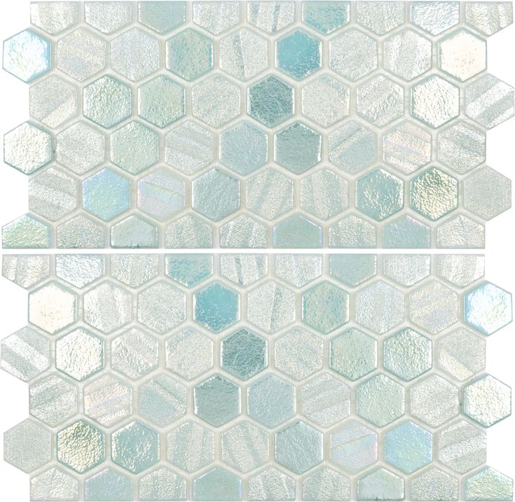 two tiles that have been designed to look like hexagonals