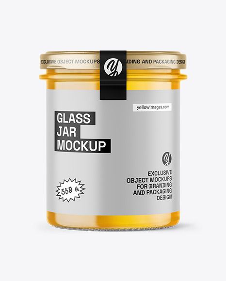 a jar of glass jar mockup on a white background