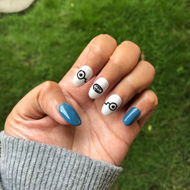 Inumaki toge nails Anime Nail Designs For Short Nails, Jjk Nails Art, Jjk Themed Nails, Choso Jjk Nails, Jjk Nail Ideas, Jjk Inspired Nails, Inumaki Nails, Easy Anime Nails, Jjk Nails Designs