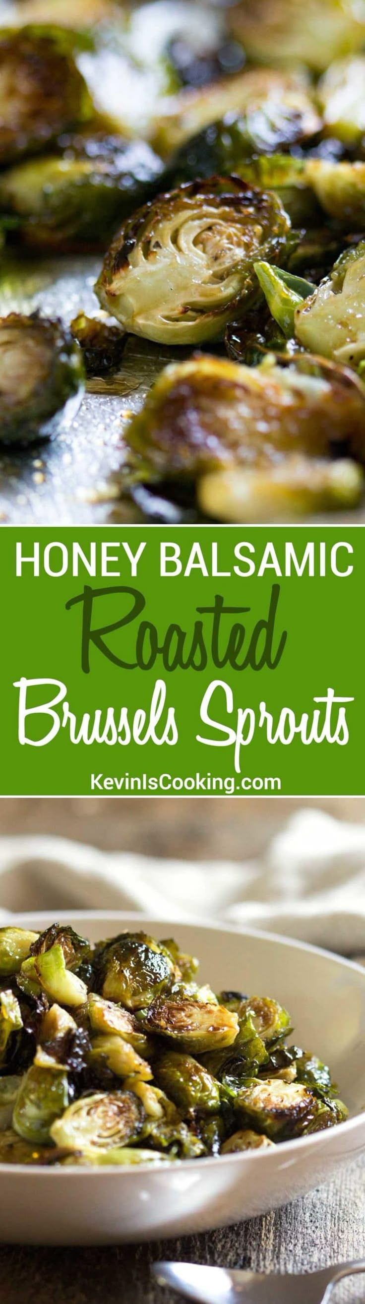 roasted brussel sprouts with honey balsamic are an easy side dish