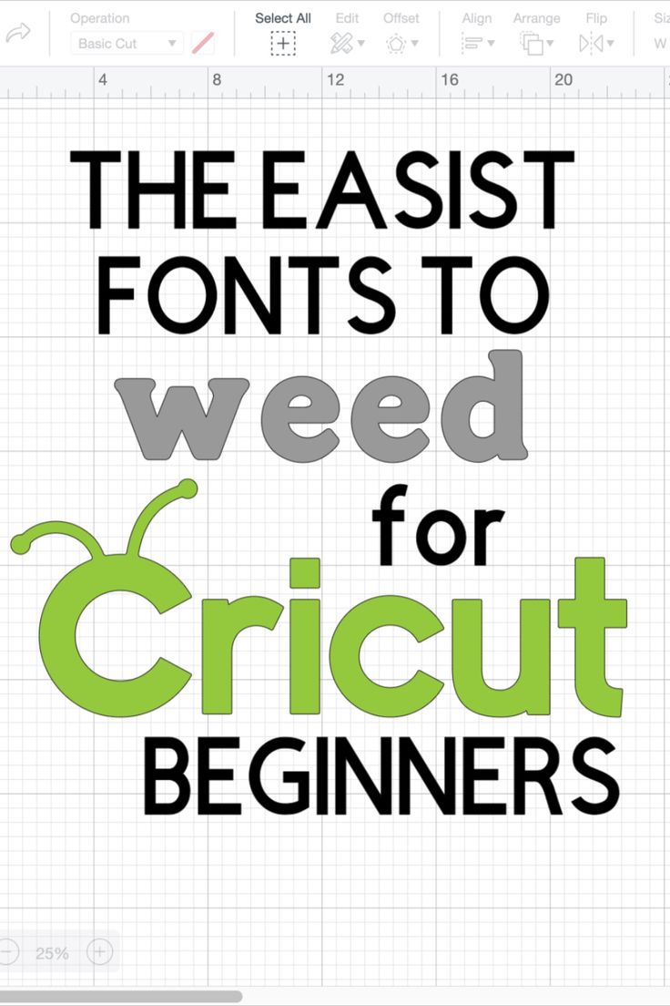 an image of the font used for cricut beginner's manuals