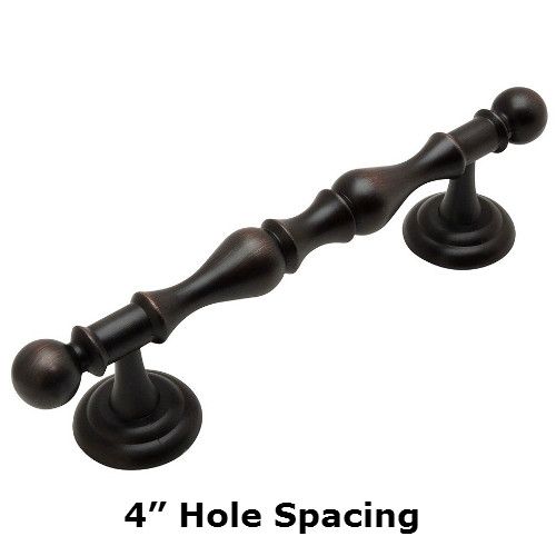 the four hole spacing is shown with black knobs on each side and an iron rod