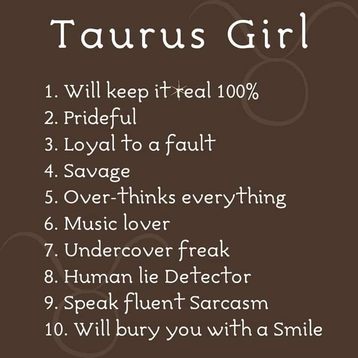 the taurus girl list for women with her name in white on brown and tan background