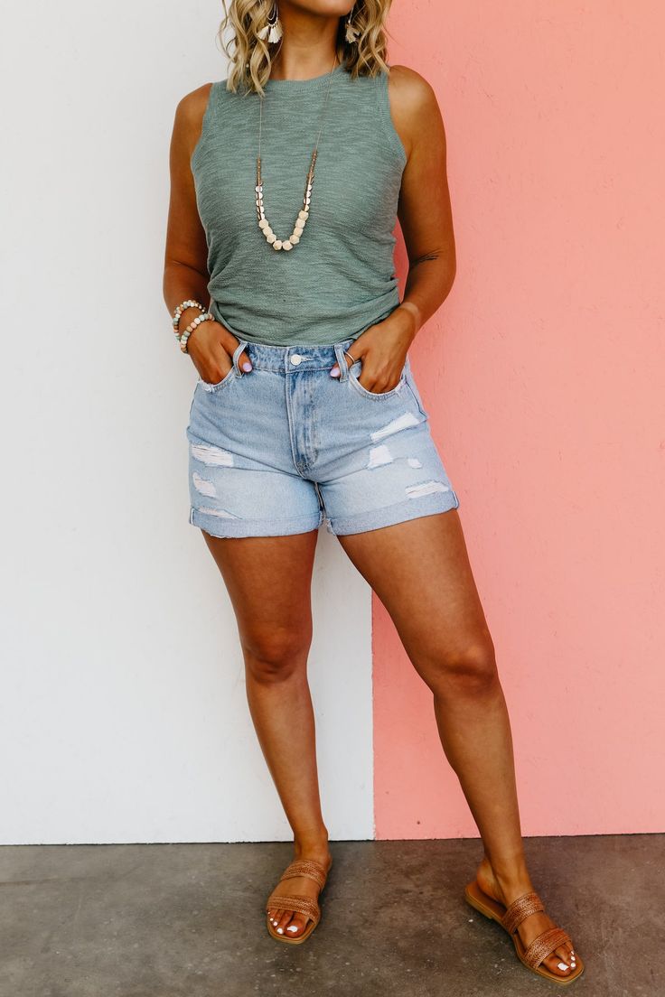 Vervet Denim | The Rebecca Distressed Cuff Boyfriend Shorts – MOD Boutique