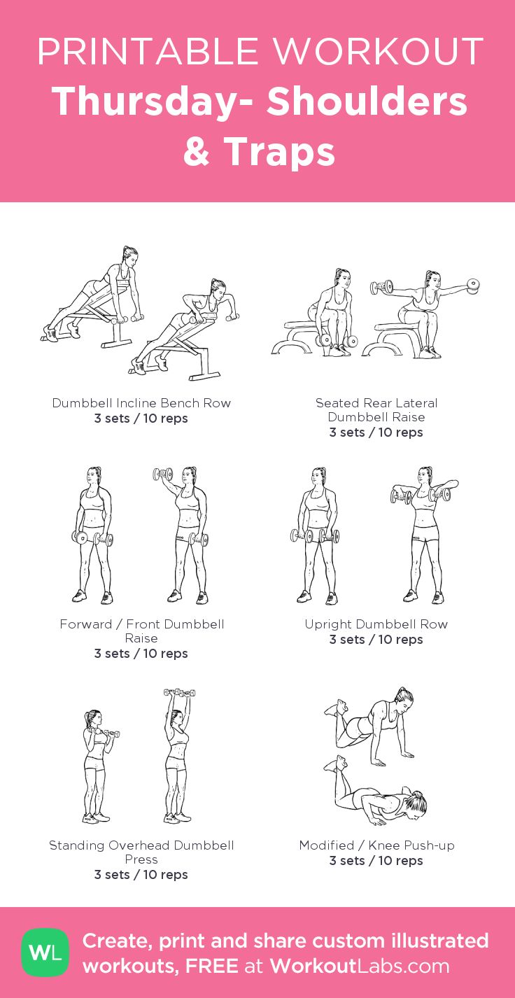 the printable workout guide for women and men