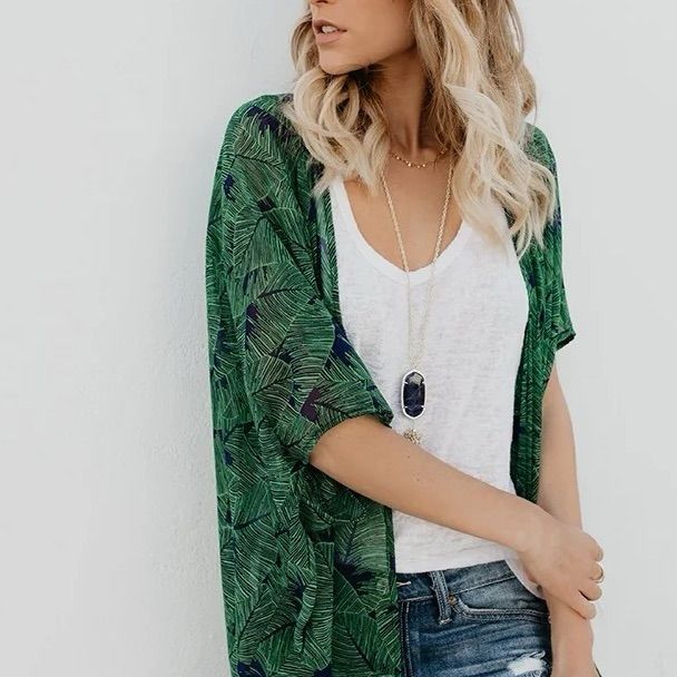 Oversized Fit New Boutique Brand S 4-6 M 8-10 L 12-14 Xl 16-18 Chiffon Kimono Cardigan, Green Kimono, Chiffon Cardigan, Chiffon Kimono, Summer Kimono, Blue Sodalite, Kimono Cardigan, Boho Print, Printed Cardigan