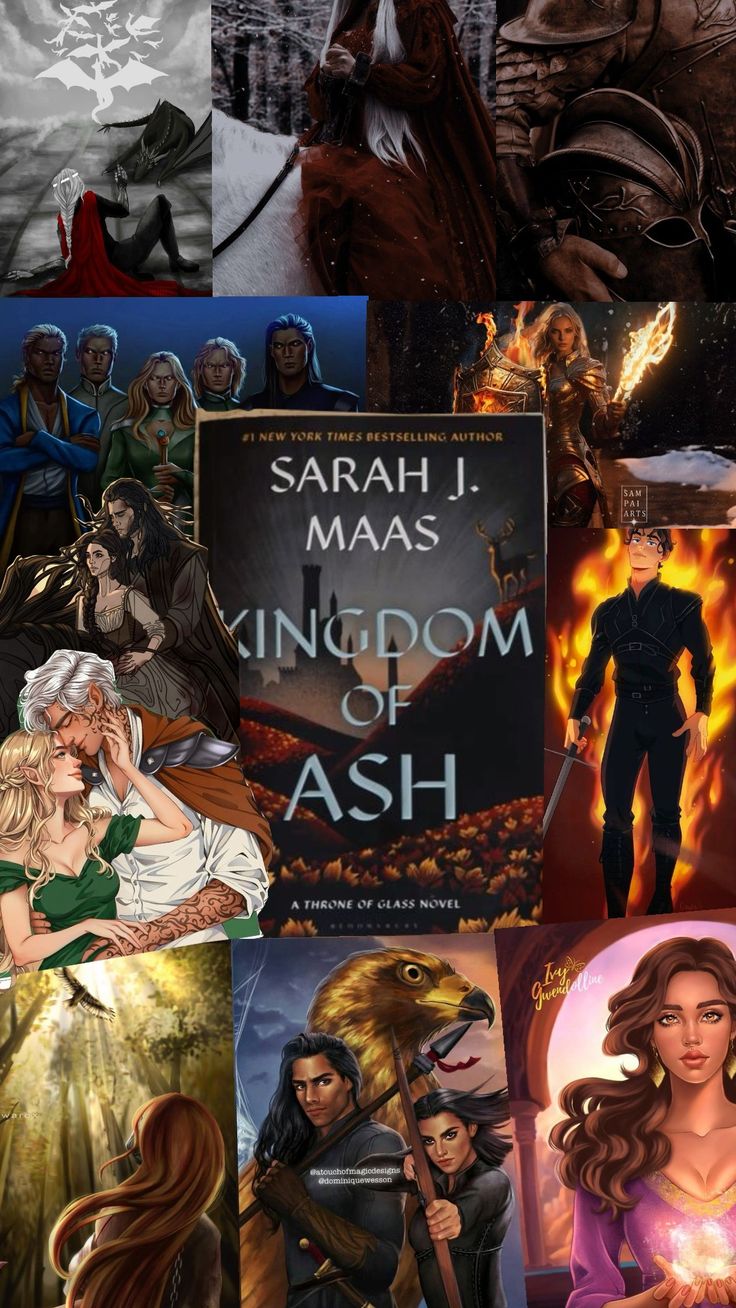 the cover art for an upcoming fantasy novel, kingdom of ash