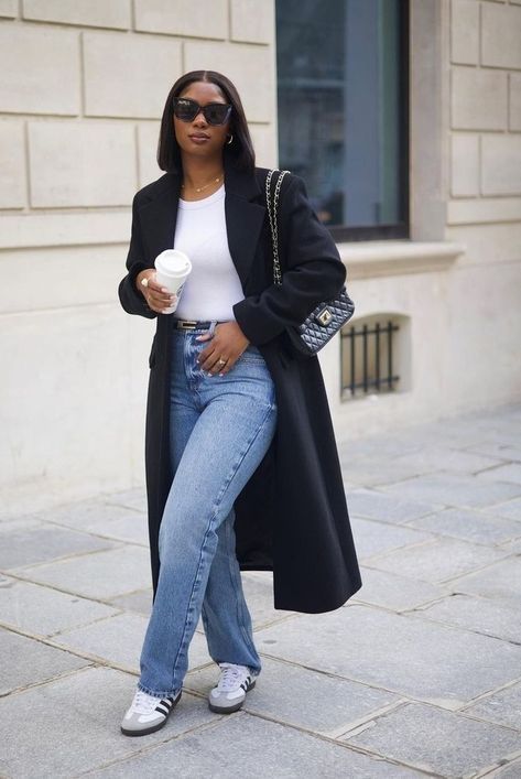 Denim Trench Coat Outfit, Office Girl, Black Trench Coat, Trench Coat Outfit, Perfect Fall Outfit, Denim Trench Coat, Trench Coat Black, Coat Outfits, Looks Style