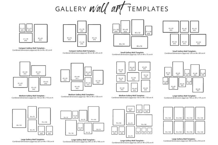 the gallery wall templates are available for all types of projects and layouting options