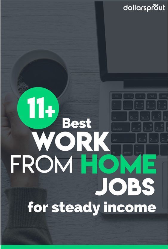 a person working on a laptop with the words best work from home jobs for steady income