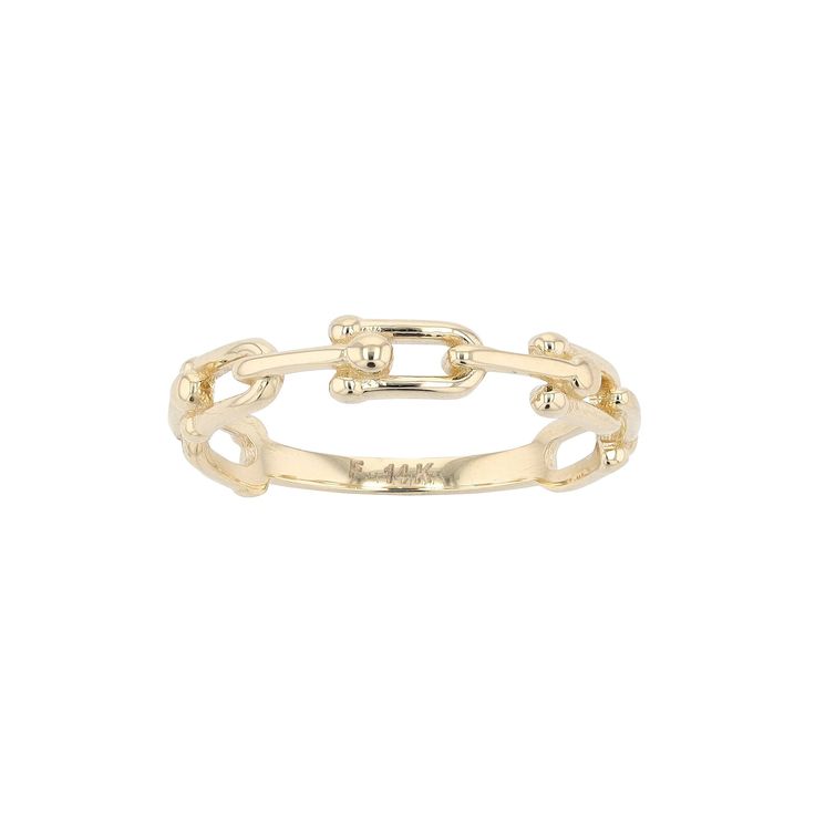 Showcase your chic sense of style with this Au Naturale 14k gold U-link ring. Showcase your chic sense of style with this Au Naturale 14k gold U-link ring. Metal: 14k gold Finish: polished Packaging: boxed Nickel free Size: 8. Color: Yellow. Gender: female. Age Group: adult. Link Ring, Linking Rings, Au Naturale, Ring Metal, Gold Finish, Free Size, Gender Female, Age Group, Sense