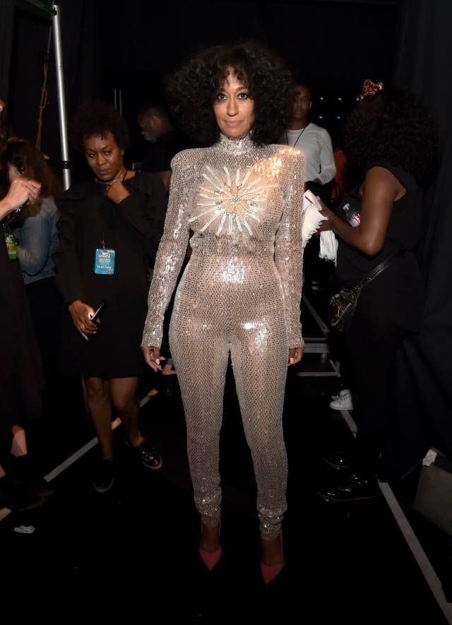 9 Tracee Ellis Ross vs. Laura Govan in Janta Miniau's Silver Sequined Jumpsuit Joan Clayton, Bling Jumpsuit, Laura Govan, Tracee Ellis Ross Style, Tracee Ellis Ross Fashion, Sequined Jumpsuit, Who Wore It Better, Ellis Ross, Couture 2015