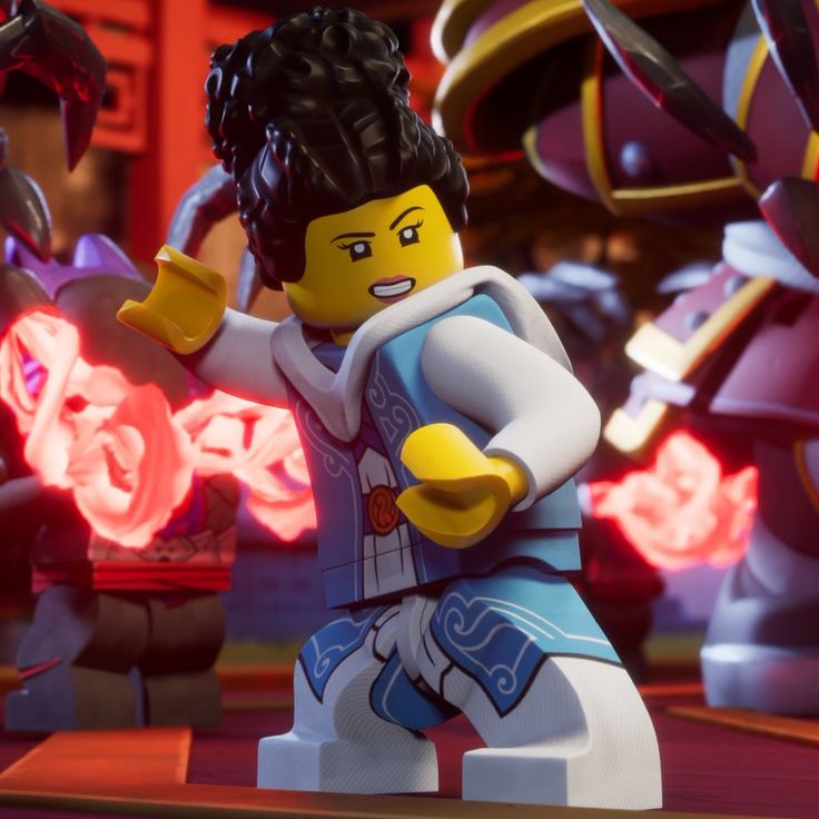 the lego movie characters are in action