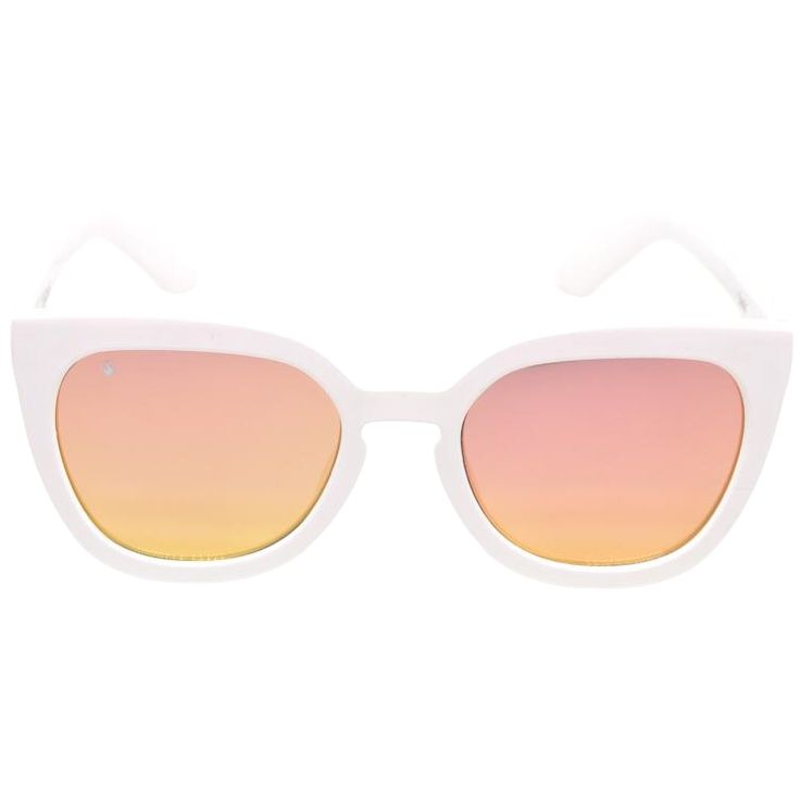 Oh my Darlin'! These sassy and sweet sunglasses feature a cat-eye inspired lift and a stylish indented nose bridge. The Darlin' in Glam White has mirrored pink lenses and a glossy white frame finish with a metal inset logo on the temples. You will be the Darlin' of the party! UV 400 on the lenses. One size fits most. Pink Lenses, Nose Bridge, Glossy White, Pet Hair, Oh My, White Frame, Cat Eye, Lenses, Bridge