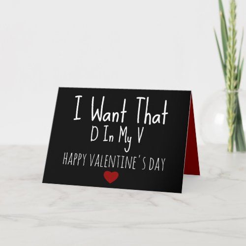 i want that d'm my happy valentine's day card with red heart