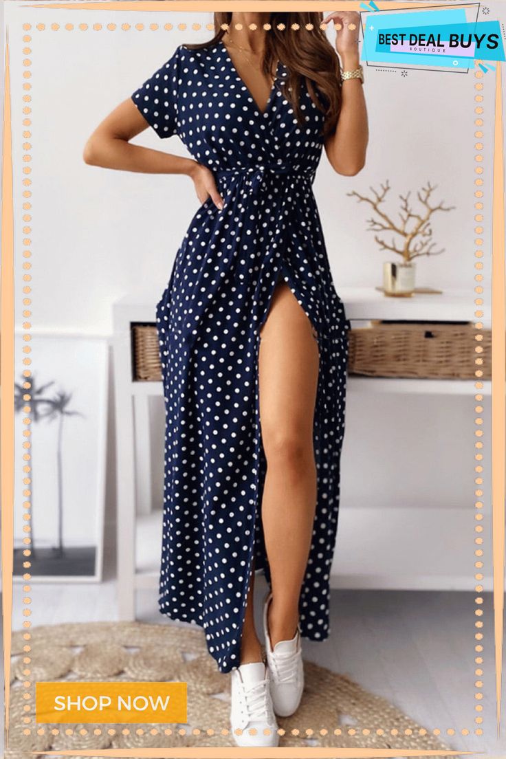 Soft and Cool Dress Line Dresses, A Line Dresses, Long Sleeve Short Dress, Polka Dress, Flowing Maxi Dress, Glamorous Evening Gowns, Polka Dot Dress, Fashion Street, Long Maxi Dress